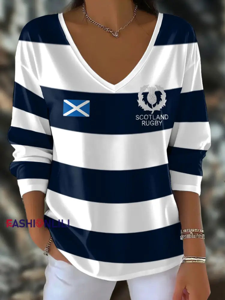 Women’s Scotland Rugby Lover Printed T-Shirt White / S