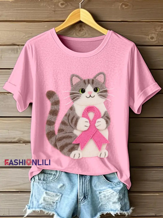 Women’s short sleeved T shirt Pink / S
