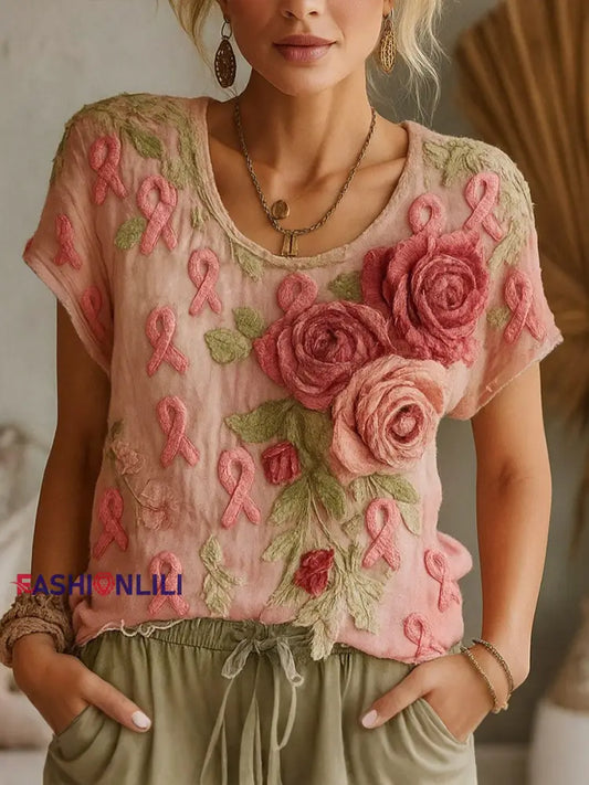 Women’s short sleeved T shirts Pink / S