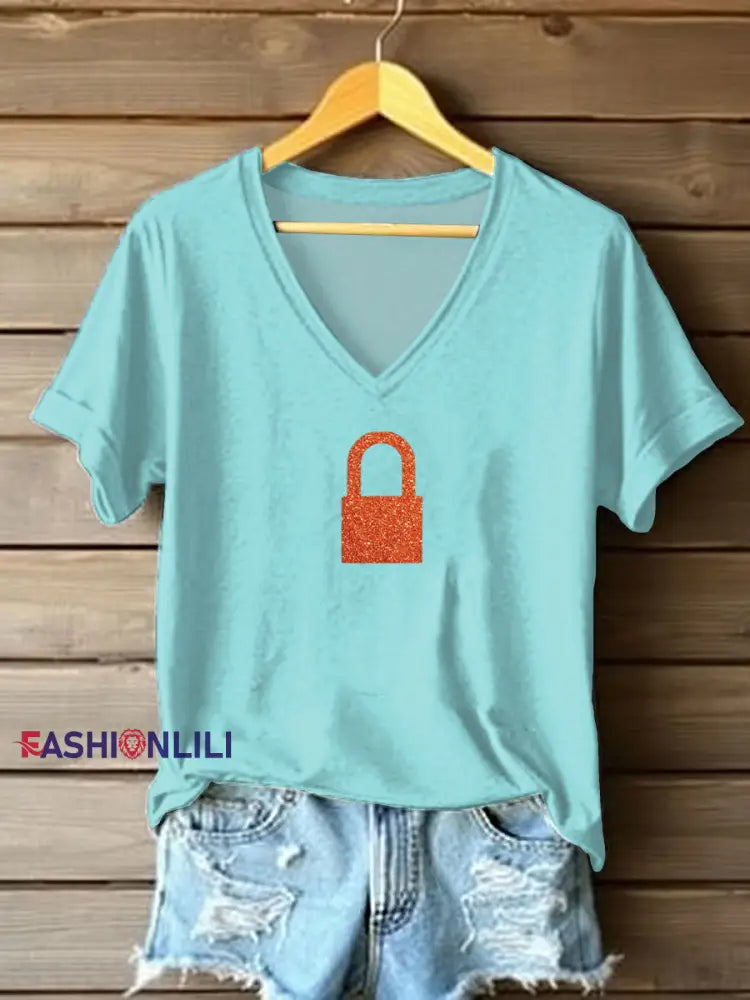 Women’s Showgirl Print T-shirt Blue-Green / S
