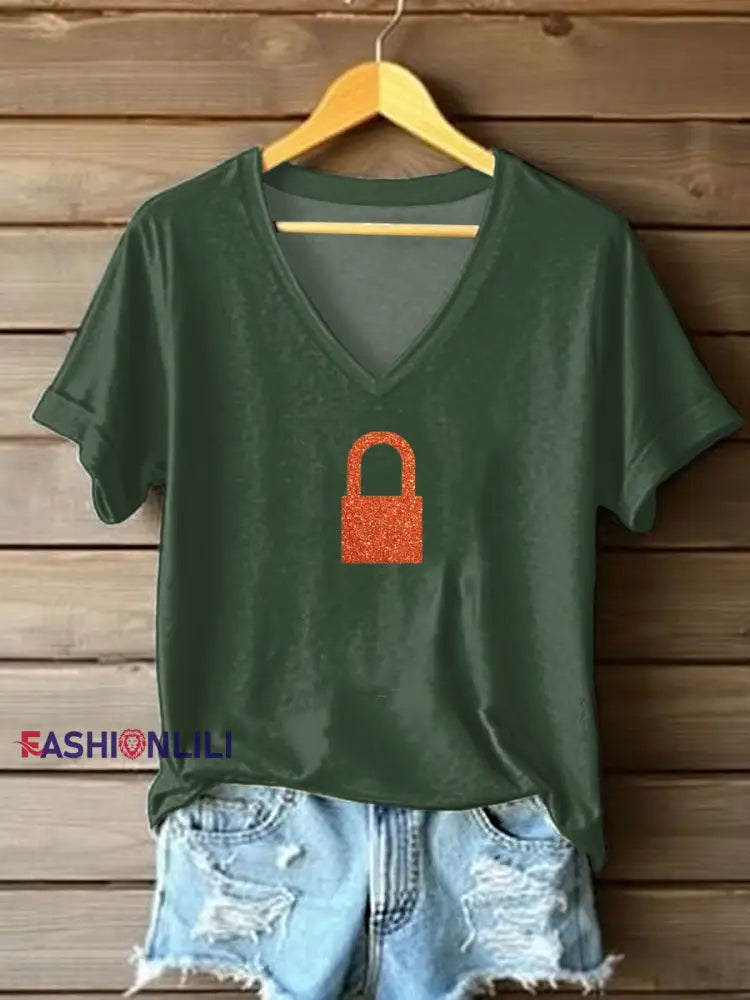 Women’s Showgirl Print T-shirt Dark Green / S