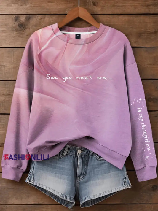 Women’s Showgirl Printed Music Fan Design Sweatshirt As picture / S