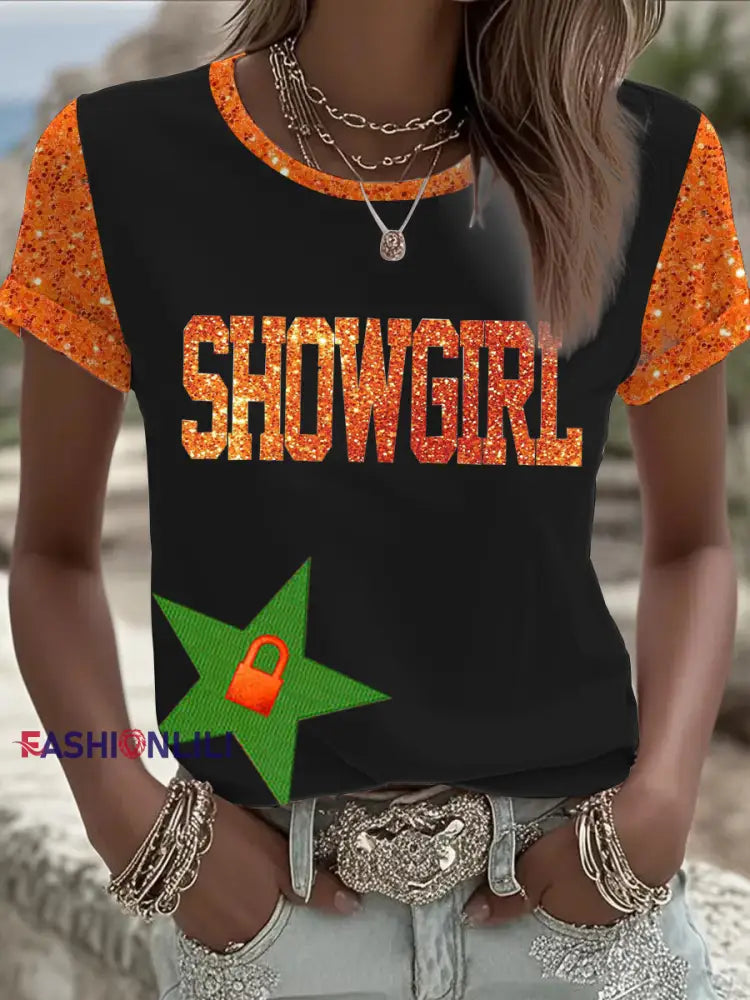 Women’s Showgirl Short-sleeved T-shirt Black / S