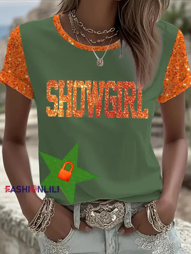 Women’s Showgirl Short-sleeved T-shirt Green / S