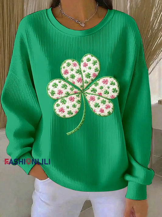 Women’s St. Patrick’s Day Printed Casual Sweatshirt Green / S