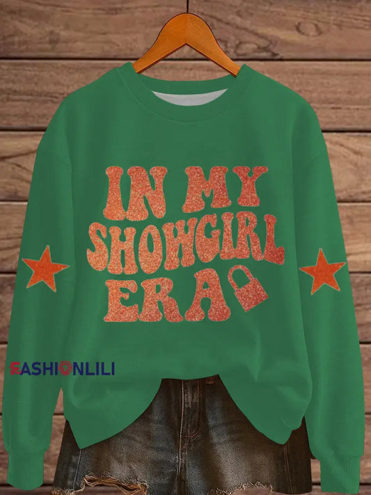 Women’s The Life of A Show Girl Fan Print Sweatshirt As picture / S
