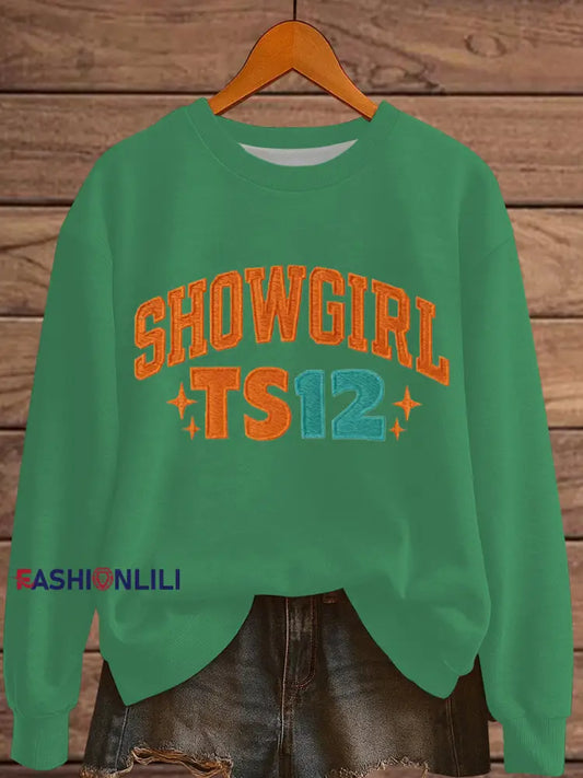 Women’s The Life of A Show Girl Fan Print Sweatshirt As picture / S