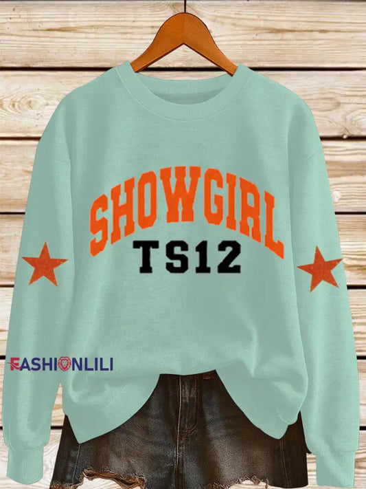 Women’s The Life of A Show Girl Fan Print Sweatshirt As picture / S