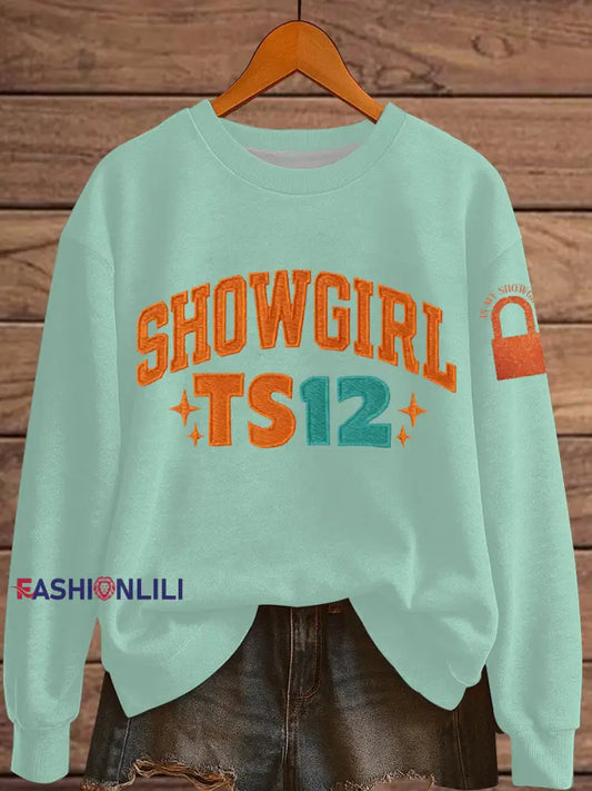 Women’s The Life of A Show Girl Fan Print Sweatshirt As picture / S
