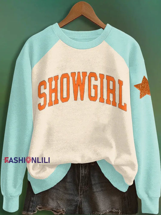 Women’s The Life of A Show Girl Music Fan raglan sleeve sweatshirt As picture / S