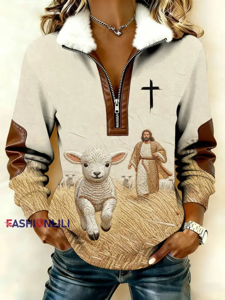 Women’s The Lost Sheep Printed Casual Top As picture / S