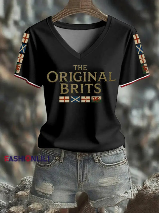 Women’s The Original Brits Printed T shirt Black / S