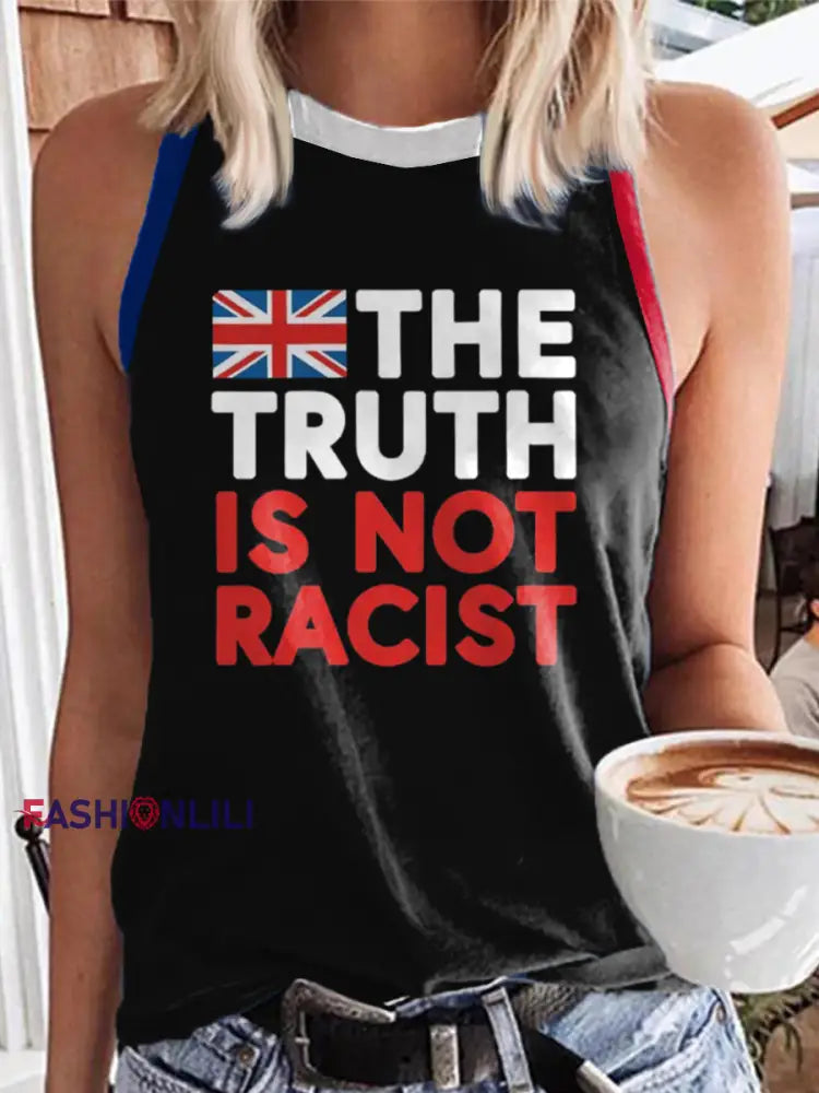 Women’s The Truth Is Not Racist UK Vests Black / S