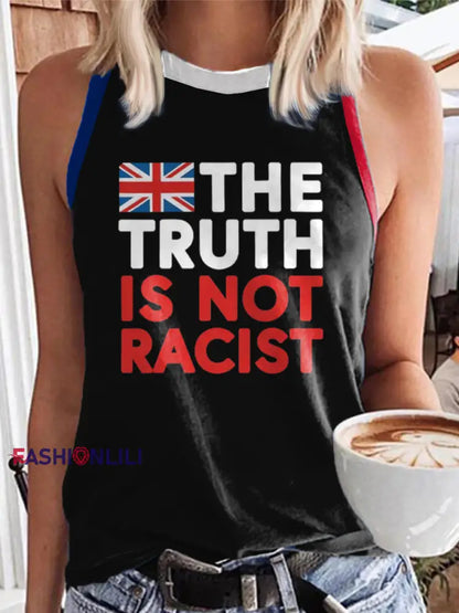 Women’s The Truth Is Not Racist UK Vests Black / S