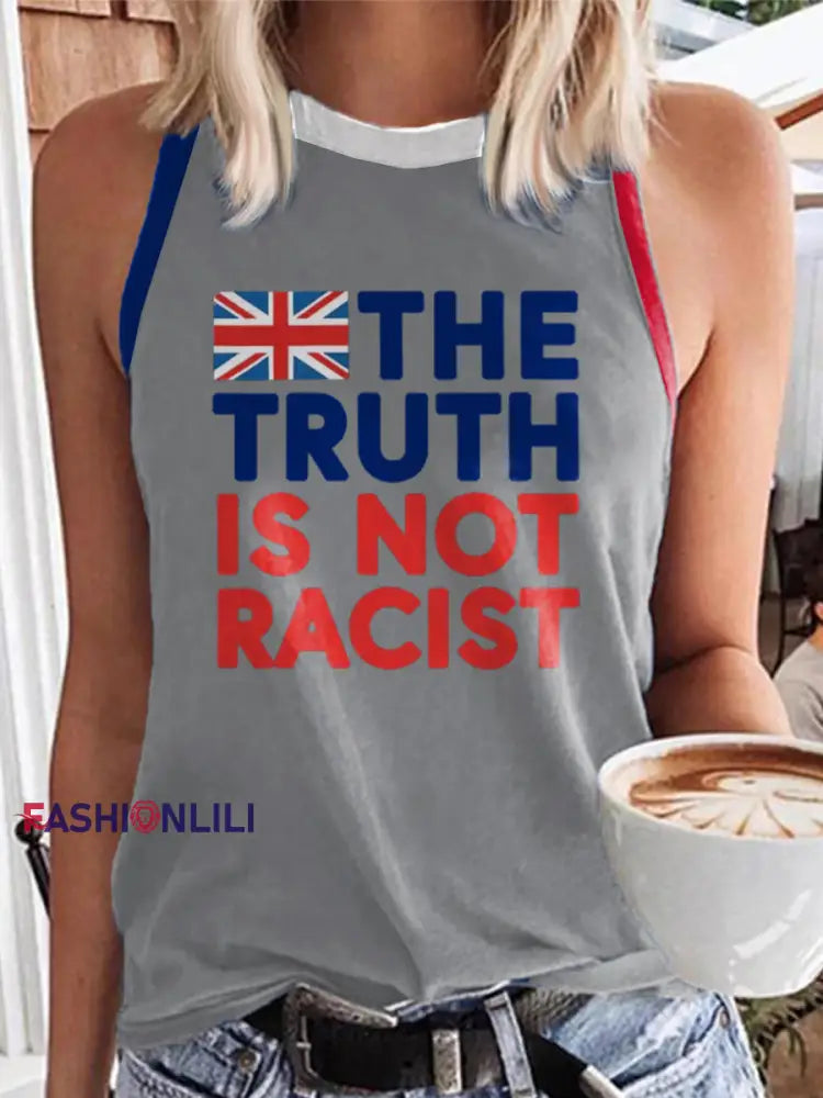 Women’s The Truth Is Not Racist UK Vests Gray / S