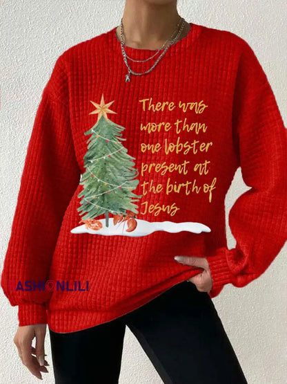 Women’s There was more than one lobster present at the birth of Jesus Sweatshirts Red / S