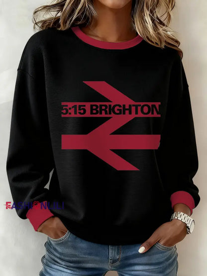 Women’s UK Mod Music Lover Printed Sweatshirt Black / S