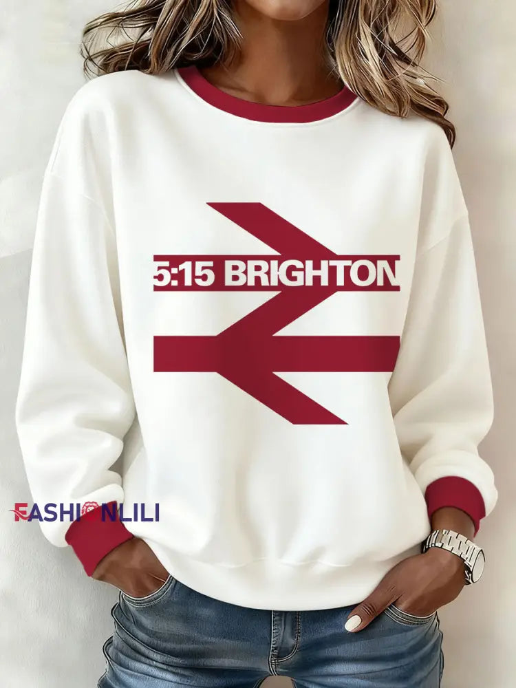 Women’s UK Mod Music Lover Printed Sweatshirt White / S