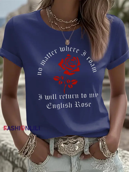 Women’s UK Mods Music Lover Iron On Short Sleeve T-Shirt Navy Blue / S