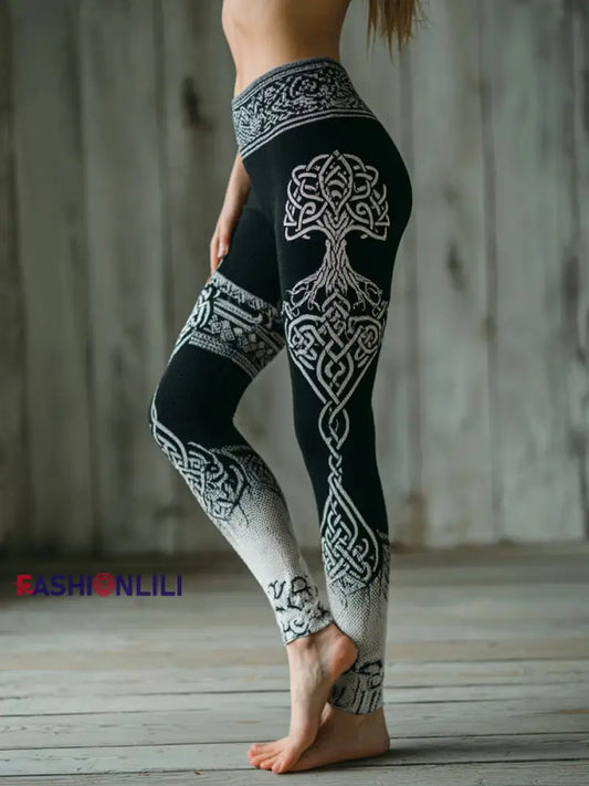 Women’s Viking leggings Black And White / S