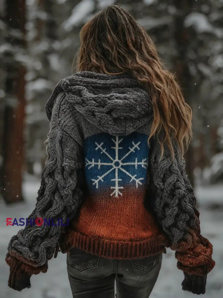 Women’s Viking Vegvisir Cardigan Knit Jacket Gray / S