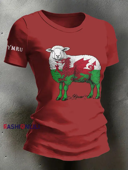 Women’s Wales Welsh Rugby Lover Printed T-shirt Red / S