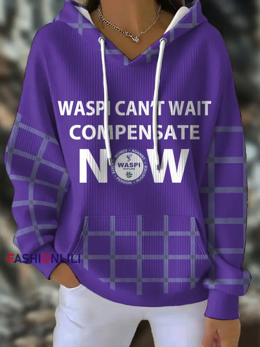 Women’s WASPI Bee Scotland Printed Hoodie Purple / S