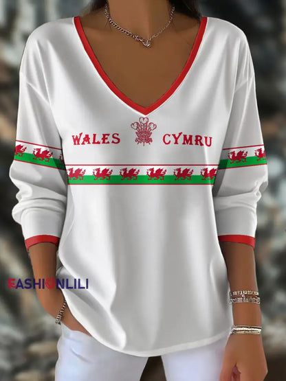 Women’s Welsh Rugby Lover Printed Tops White / S