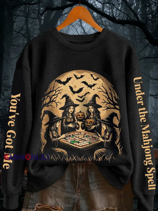 Women’s You’ve got me Under the mahjong spell sweatshirts Black / S